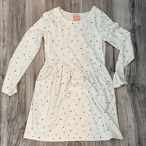 Cat & Jack White Dress with Heart Pattern